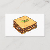 Carte De Visite Illustration de Lasagna (Dos)