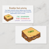 Carte De Visite Illustration de Lasagna (Devant / Derrière)