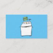 Carte De Visite Illustration de lave-linge mignonne (Dos)