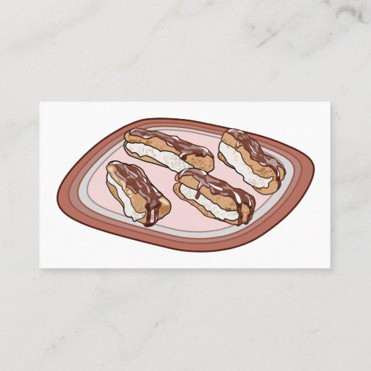 Carte De Visite Illustration de l'éclair de chocolat (Dos)