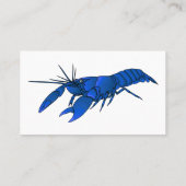 Carte De Visite Illustration de l'écrevisse marron bleu (Dos)