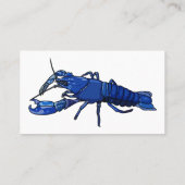 Carte De Visite Illustration de l'écrevisse marron bleu (Dos)