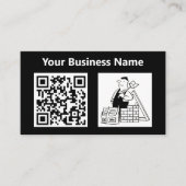 Carte De Visite Illustration de l'entrepreneur en construction et  (Devant)