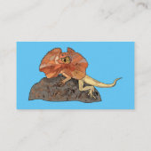 Carte De Visite Illustration de lézard à col frisé (Dos)