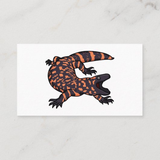 Carte De Visite Illustration de lézard géant affamé (Dos)