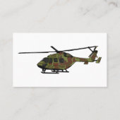 Carte De Visite Illustration de l'hélicoptère de l'armée (Dos)