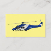 Carte De Visite Illustration de l'hélicoptère de police (Dos)