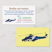 Carte De Visite Illustration de l'hélicoptère de police (Devant / Derrière)