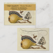 Carte De Visite Illustration de l'insecte du fruit du papillon (Devant / Derrière)