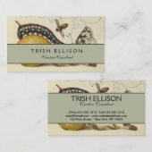 Carte De Visite Illustration de l'insecte du fruit du papillon (Devant / Derrière)