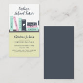 Carte De Visite Illustration de livres mignons pour les élèves des (Devant / Derrière)