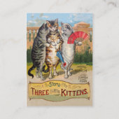 Carte De Visite Illustration de l'oie des trois petits chatons (Dos)