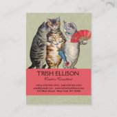 Carte De Visite Illustration de l'oie des trois petits chatons (Dos)