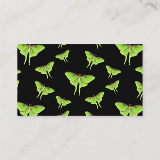 Carte De Visite Illustration de Luna Moth (Dos)