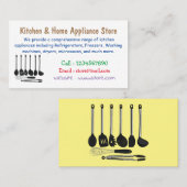 Carte De Visite Illustration de l'ustensile de cuisine (Devant / Derrière)