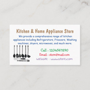 Carte De Visite Illustration de l'ustensile de cuisine