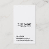 Carte De Visite Illustration de maquilleur d'Afrocentric (Dos)