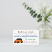 Carte De Visite Illustration de micro-voiture (Debout devant)