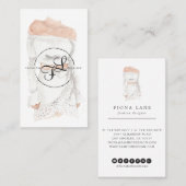 Carte De Visite Illustration de mode à l'aquarelle (Devant / Derrière)
