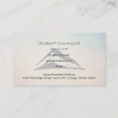 Carte De Visite Illustration de montagne en noir (Dos)