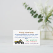 Carte De Visite Illustration de moto Cruiser (Debout devant)