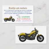 Carte De Visite Illustration de moto Cruiser (Devant / Derrière)