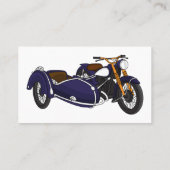 Carte De Visite Illustration de moto pourpre Sidecar (Dos)