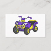 Carte De Visite Illustration de moto Purple Quad (Dos)