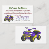 Carte De Visite Illustration de moto Purple Quad (Devant / Derrière)