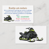 Carte De Visite Illustration de motoneige (Devant / Derrière)