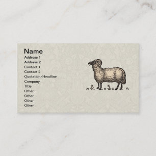 Carte De Visite Illustration de mouton vintage : Art classique de