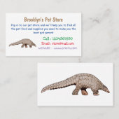 Carte De Visite Illustration de Pangolin (Devant / Derrière)