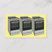 Carte De Visite Illustration de poêle électrique (Dos)