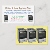 Carte De Visite Illustration de poêle électrique (Devant / Derrière)