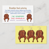 Carte De Visite Illustration de poulet rôti (Devant / Derrière)