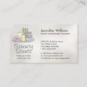 Carte De Visite Illustration de pratique d'aromathérapie (Devant)