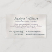 Carte De Visite Illustration de pratique d'aromathérapie (Dos)