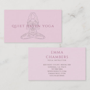 Carte De Visite Illustration de professeur de yoga minimaliste en