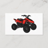 Carte De Visite Illustration de Quad bike atv (Dos)