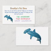 Carte De Visite Illustration de requin marteau (Devant / Derrière)