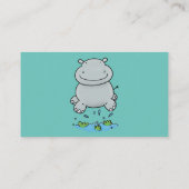 Carte De Visite Illustration de saut en hippo mignon (Dos)