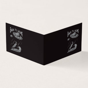 Carte De Visite Illustration de surf pour alien avec retour à la m