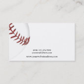 Carte De Visite Illustration de texture de base-ball (Dos)