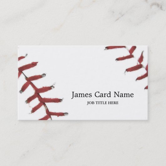Carte De Visite Illustration de texture de baseball (Devant)