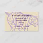 Carte De Visite Illustration de tigre de chat sauvage de bandes vi (Dos)