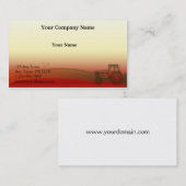 Carte De Visite Illustration de tracteur de coucher du soleil (Devant / Derrière)