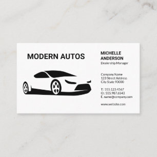 Carte De Visite Illustration de voiture de sport   Services Auto