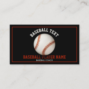 Carte De Visite Illustration d'entraîneur de baseball pour les équ