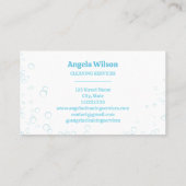 Carte De Visite Illustration des bulles des services de nettoyage  (Dos)