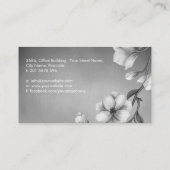 Carte De Visite Illustration des fleurs blanches de Magnolia (Dos)